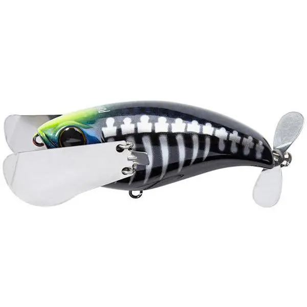 Jackall Pompadour Jr. Topwater Lures, 2 1/2 Inch Artificial Bass Fishing Equipment, 8-Color Lures, Artificial Fishing Lures
