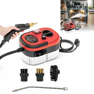 Portable Handheld Steam Cleaner Tool,Large Tank,6 Gears Adjustment,High-Temperature Pressurized 1050W Steam Cleaning Machine with Brush Heads,110-130V US Plug,Mechanical Protection,Plastic Body,for Kitchen,Furniture, Bathroom,Carpet Cleaning,Easy to use
