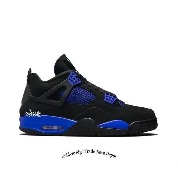 Black & Blue Color Block Suede & Mesh Mid-Top Sneakers, Retro Air Cushion Shock-Absorbing Wear-Resistant Casual Basketball Shoes