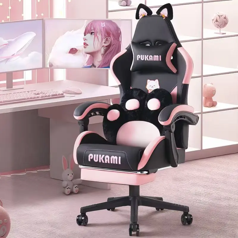 Gaming Chair with Footrest Ergonomic Gamer Chair for Comfortable Playtime and Long Hours of Use
