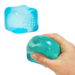 Nee Doh Ice Cubes - Rubbery Moldable Fidget Gel Cubes for Stress Relief & Fine Motor Play - Translucent Colors for Kids Teens & Adults - Ideal for Anxiety ADHD OCD & BFRBs