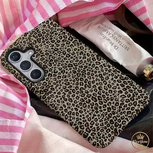 Brown leopard print s23ultra/s23plus/s22/s22plus/s22ultra/s21/s21plus/s21ultra/s23/s24/s24plus/s24ultra/s20fe/s24fe/A16/A15/s25/s25plus/s25ultra/A26/A36/A56 phone case  shock-absorbing protective case