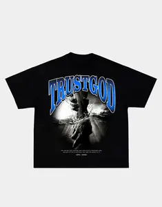 Women's Premium Cotton Short-Sleeve T-Shirt - Modal Fabric, Round Neck, Wide Width, Relaxed Fit, Uplifting God's Hand (Trust God) Print, Casual Silky Streetwear Top, Shortsleeve