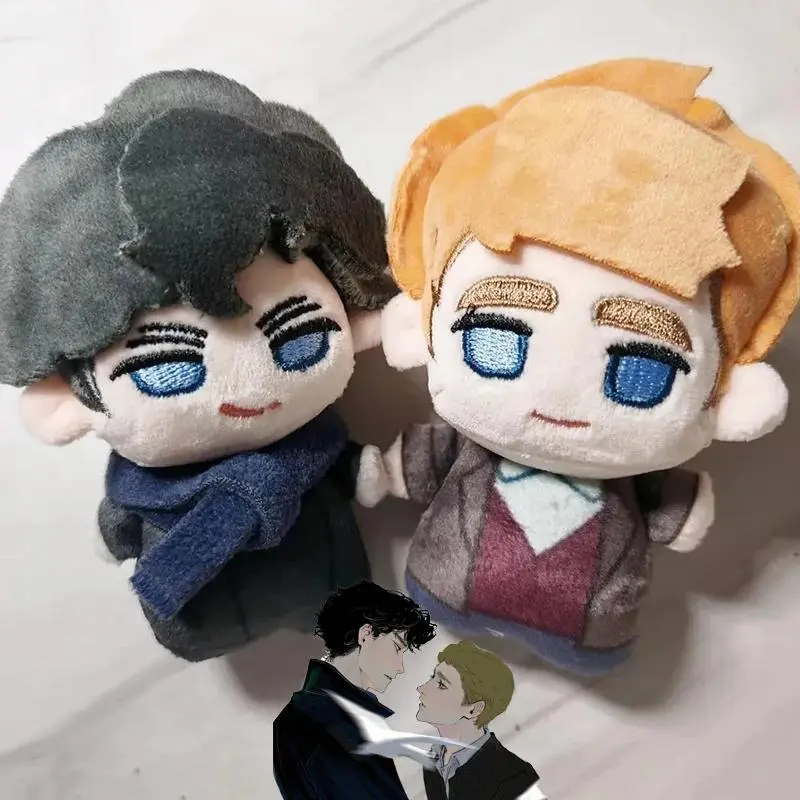 Anime Sherlock Holmes John Watson Cosplay Keychain Plush Stuffed Cotton Doll Backpack Pendant Keyring Accessories