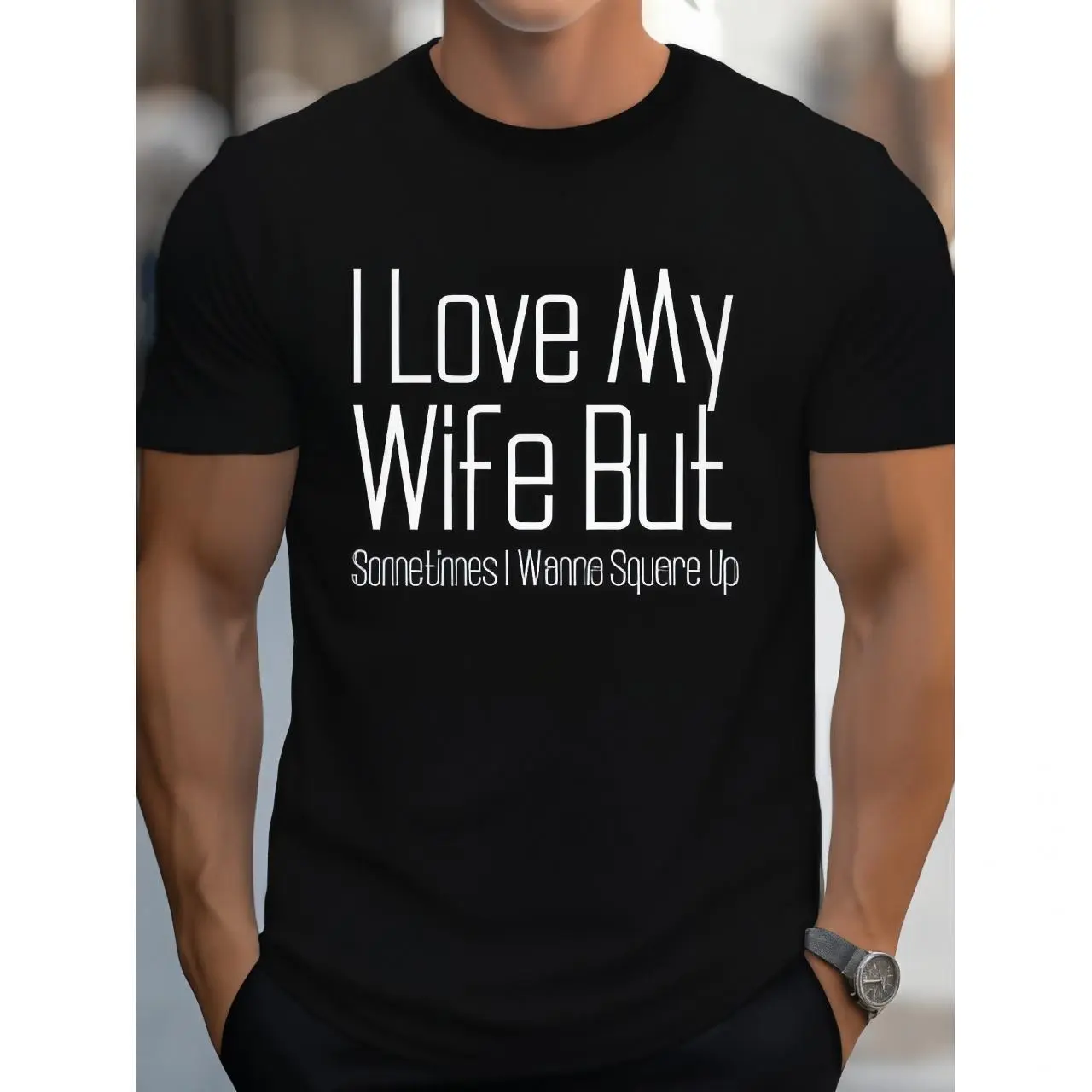 Funny Marriage Tshirt - Suitable for Dates |     Men's Casual  Streetwear |     Soft Breathable Fabric Top |     Regular-Fit Loose Menswear |     Minimalist Crewneck Shortsleeve for Couples