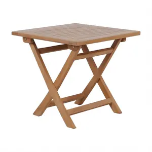 Yardgrace Wooden Side Table, Folding Portable Wood Small Table for Indoor & Outdoor Use, Compact Patio Side Tables or Outdoor End Tables for Balcony, Poolside, Garden, Picnic, Camping