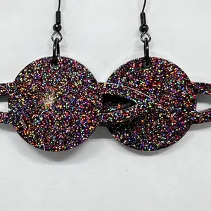 Cosmic Glitter Saturn Earrings