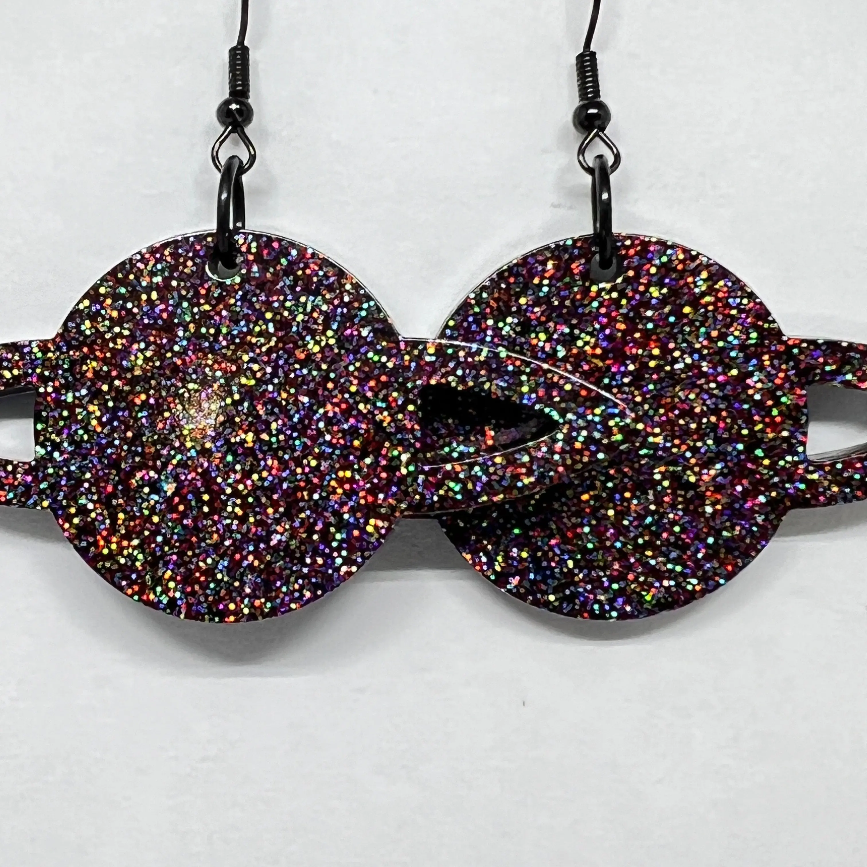 Cosmic Glitter Saturn Earrings
