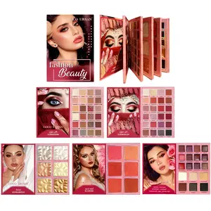 A 'magic book of makeup'=eye shadow+highlight+powder blusher! Who said eye shadow plate can only draw eye shadow? 6-in-1 professional disc unlocks 100 makeup looks! A great gift for Christmas