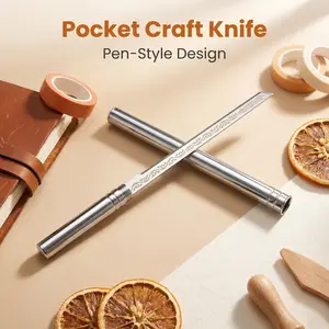 Premium Stainless Steel Kitchen Utility Knife with Sheath - Portable Camping Cutlery, Sharp Outdoor Cooking Cutlery Knives for Fruits, Vegetables, Bread, Home & Camping Use
