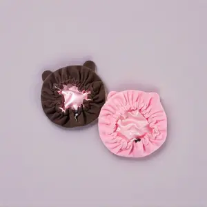 shower caps wrap cap bonnet stretchy fabric curly hair Cute Bath Caps, Hair-drying Wraps & Sleep Caps for Teens