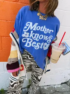 Comfort Colors ETTA OG Mother Knows Best Graphic Tee - Mother Day Mom Gift