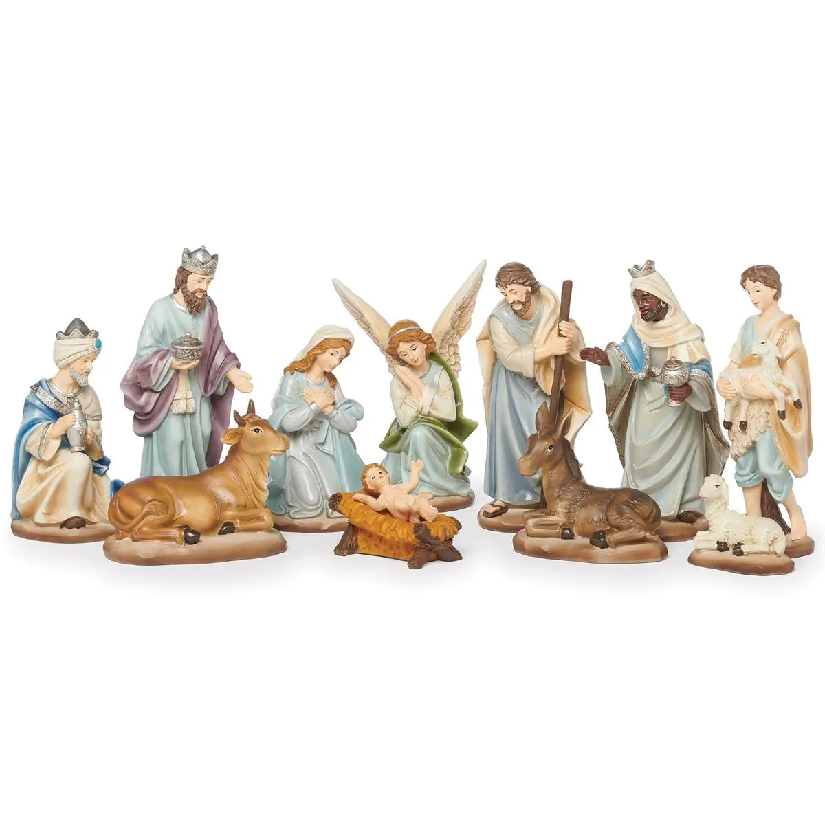 Soft Blues 11 Piece Nativity