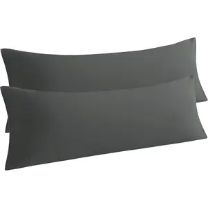 Body Pillow Cases Set of 2, 2 Pack Brushed Microfiber Pillow Cases, Soft, Wrinkle, Fade, 20x54 Inches