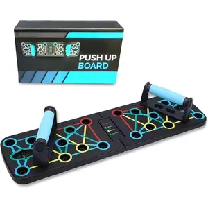 Foldable Push Up Board for Men & Women– Portable 9 in 1 Multi-Functional Push Ups Bars Push Up Handles for Floor for Men, Home Workout Equipment for at Home Exercise- Fitness Accessories