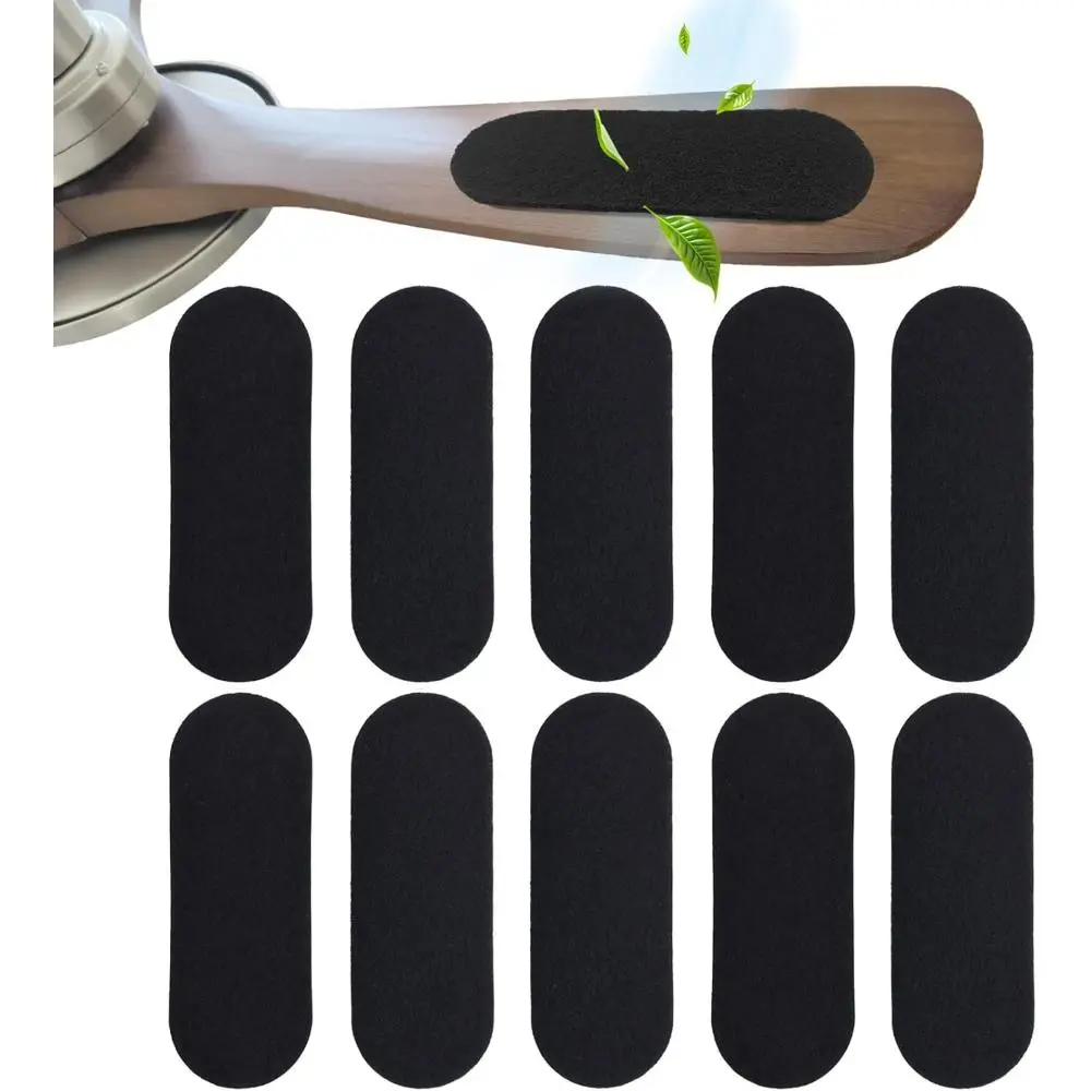 10 Activated Carbon Air Filters for Ceiling Fan Blades, Easy-to-Stick Ceiling Fan Blade Filters for Common Household Pollutants in Homes and Offices, Suitable for All Fan Blades, Air Quality, Household Items