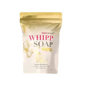 SNAILWHITE Whipp Soap Gold Facial Cleansing Bar with Snail Mucin & Red Algae 100g for Radiant Skin