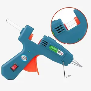 Mini 20W Hot Glue Gun for School Crafts, DIY Arts, Quick Repairs - Easy to Use, Compact, GREEN