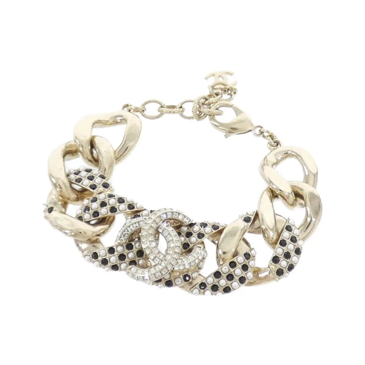 Pre-owned CHANEL Faux Pearl Small Leather Goods Bracelet