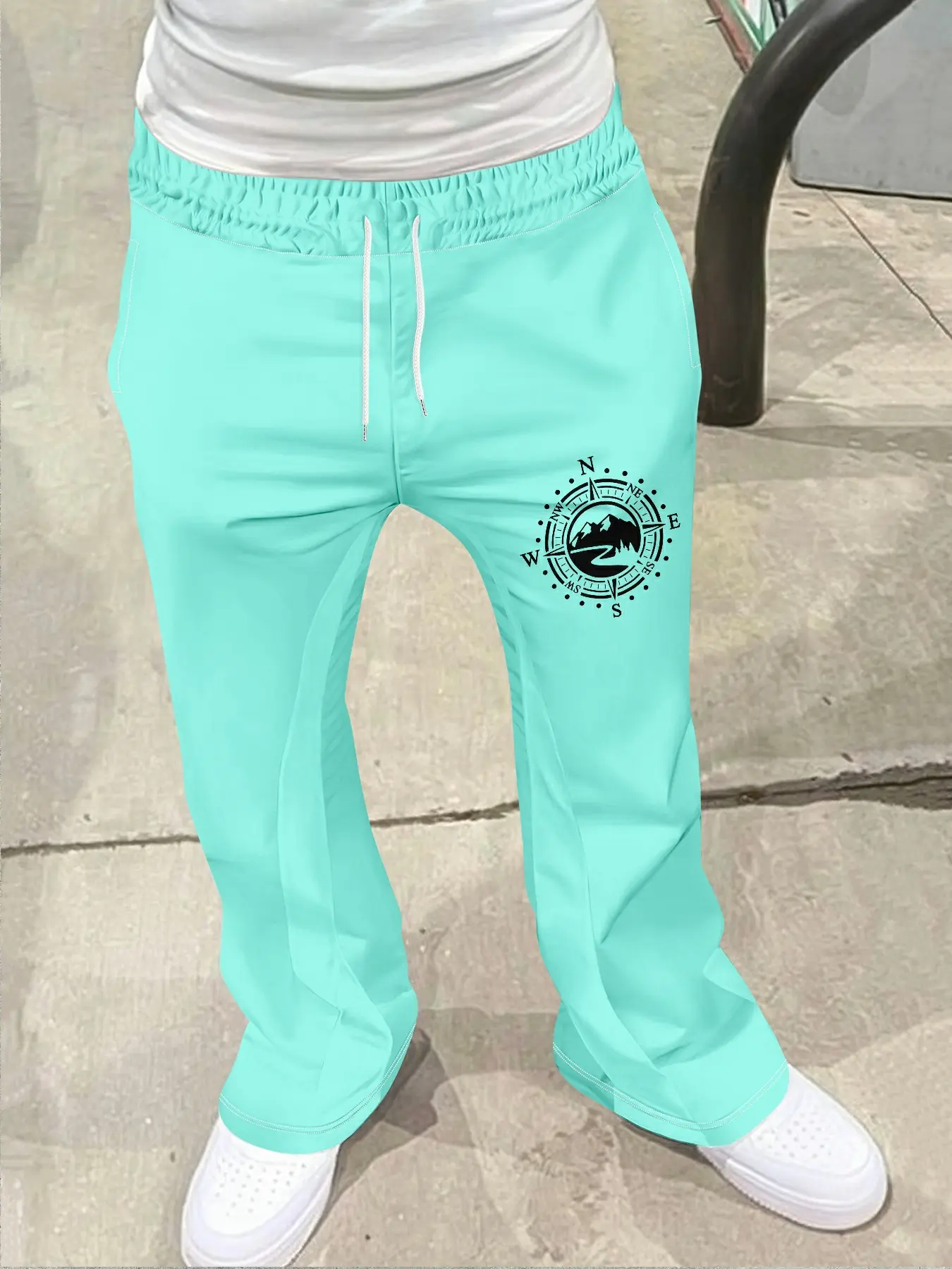 Mountaineering themed casual pants, graffiti sports pants, Knitted sports pants, retro flared pants for men and women's street styles, perfect gifts for trendy clothing, Fitted Design Activewear, Casual Sports Trousers, Athletic Bottoms