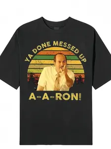 Round Neck Short Sleeve Key & Pearl T-Shirt, Adam Yune Maxde Allen Vintage Casual Style, Unisex Quote Tee, Sunset Design Geometric Retro Fit