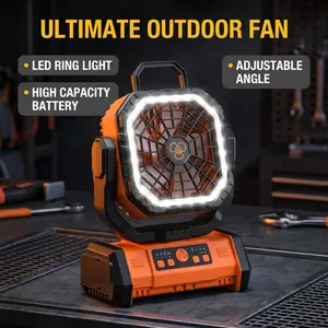 【W.L】Outdoor Camping Emergency Fan - 2026 Upgraded 30000mAh Rechargeable, LED Light & Dual Motor,
