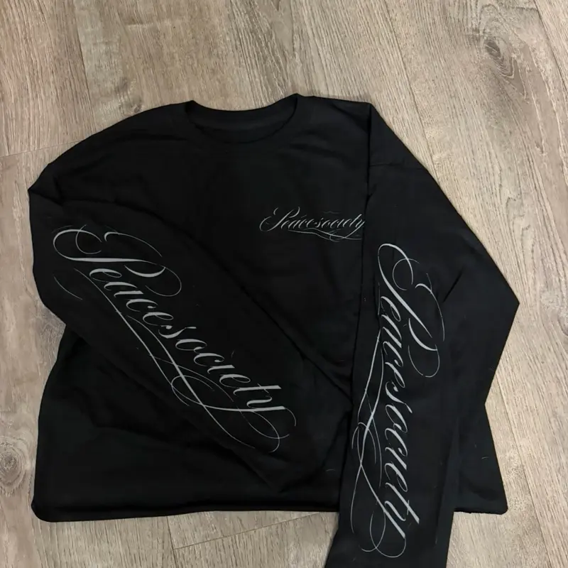 Peacesociety long sleeve Shirts Top Casual