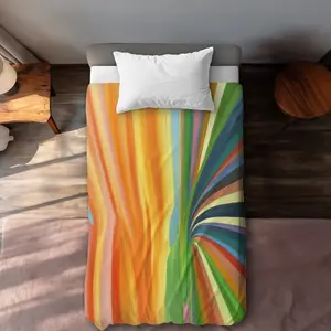360 stand Duvet Cover - Colorful Road Blue Landscapes Design, Twin Size Bedroom Bedding Set Linen (Model C1DCTSW0VFK54), Decorative Duvet Cover