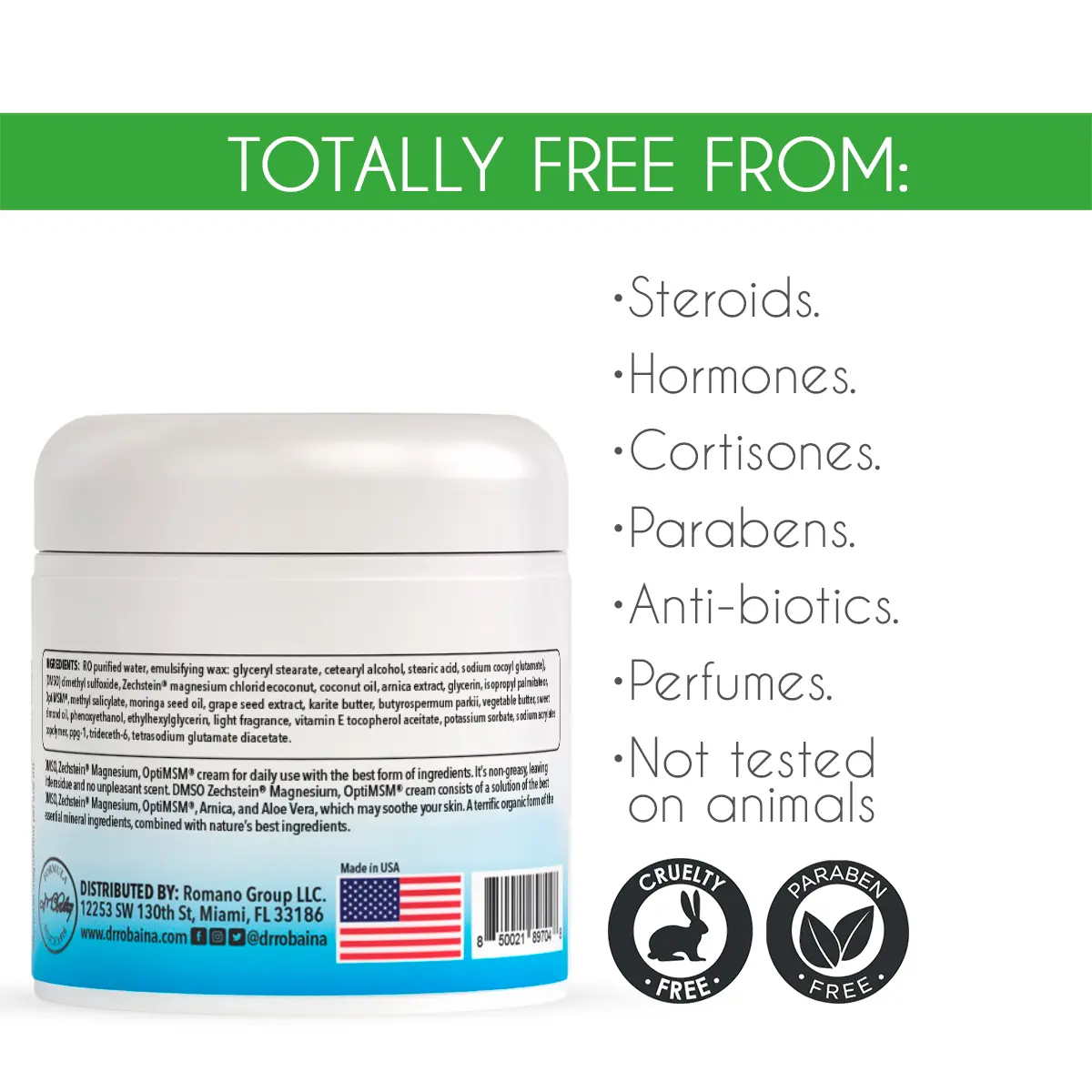 Dr. Robaina DMSO Cream with Zechstein Magnesium & Aloe Vera 4 oz - TikTok  Shop