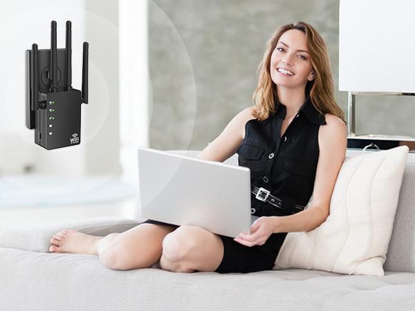 RAGOAT Dual-Band WiFi Repeater with Ethernet Port, Triple Mode Long-Range Home WiFi Extender Signal Booster (12880 Sq Ft Coverage, 105 Devices Supported), 2026 Wireless Internet Extender