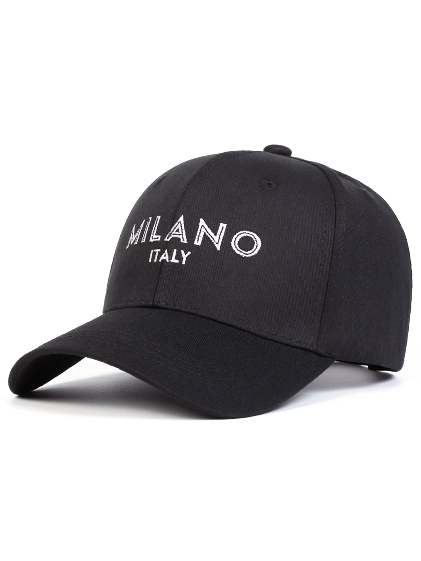 Unisex Milano Letter Baseball Cap, Adjustable Fitted Sun Protection Hat, Casual Outdoor Travel Beach Vacation Headwear for All Seasons, Adjustable Sunscreen Hat, Quality Caps, Adjustable Casual Hats
