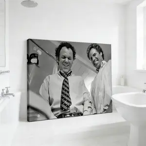 Black And White Print, Bathroom Print, Step Brothers Movie Toilet Scene, Bathroom Humor Print, Movie Poster,high-quality canvas print,luxury accent wall decor.