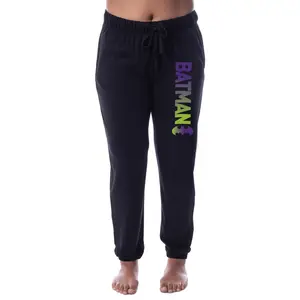 DC Comics Womens' Batman Bat Logo Ombre Sleep Jogger Pajama Pants