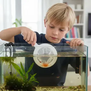 2pcs Baby Brine Shrimp Net Sieve Set, 80 Mesh & 200 Mesh, Small Fish Aquarium Strainer for Hatchery, Fry Feeding, Egg Hatching Separator