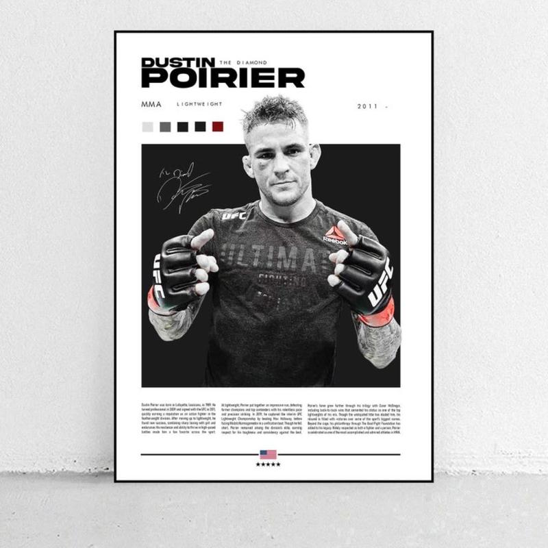UFC Legends Poster Set: Dustin Poirier, Islam Makhachev, Tom Aspinall, Charles Oliveira, Ilia Topria, Alex Pereira