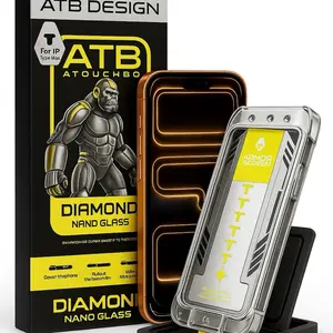 2-Pack Diamond Nano Glass Screen Protector for iPhone 17 Pro / Pro Max 9H 0.2mm Tempered Glass Anti-Scratch Anti-Fingerprint Anti-Spy Anti-Glare