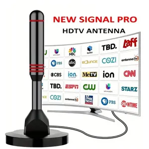 Indoor Digital TV Antenna, Supports HD/1080P, 5m TV Antenna, Magnetic Base, 360° Rotation, High Definition Reception, Home Entertainment