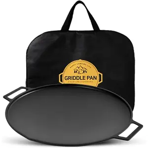 16in Nonstick IH Griddle Grill Pan with Bag, Suitable for Gas Electric Induction All Stove, for Indoor Outdoor Korean BBQ