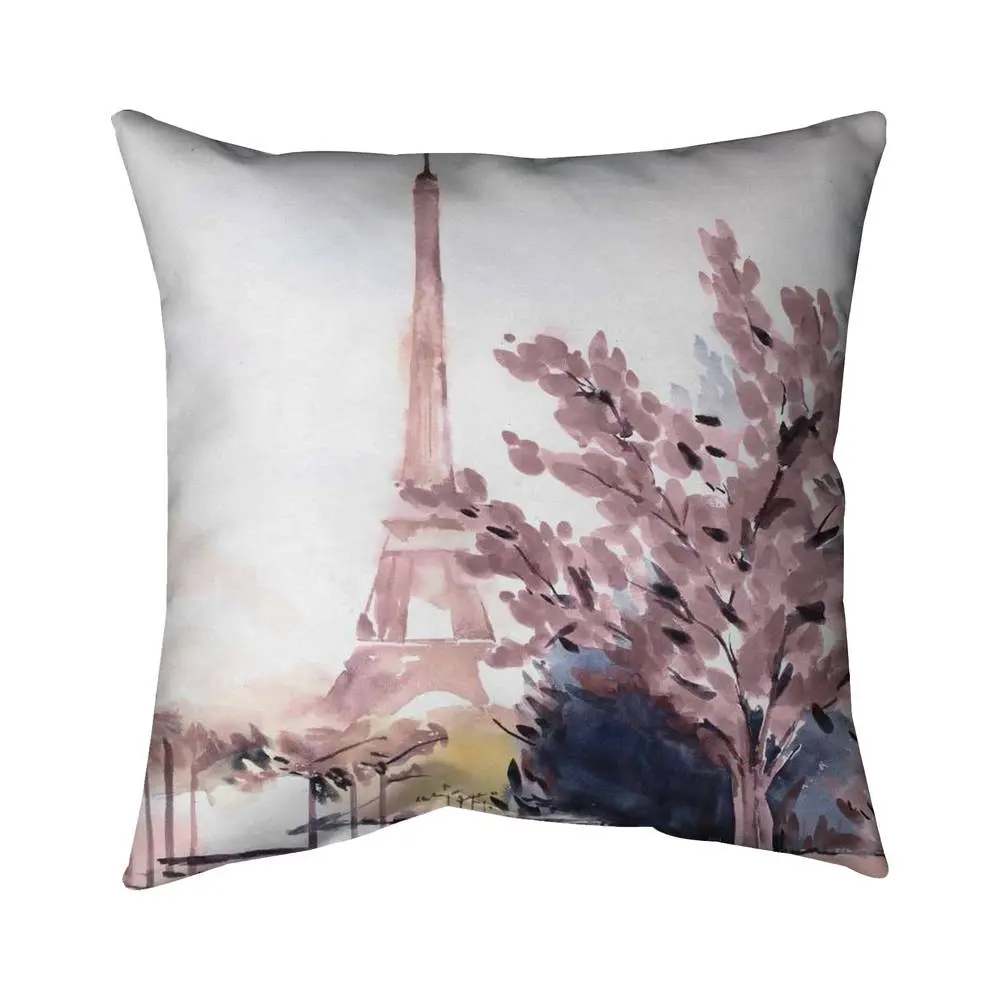 360 Stand 26x26 in Square Poly Twill Tapestry - Artistic Paris & Eiffel Scene, Vibrant Print, Bedroom Home Decor, Backdrop, Gift (Model 5543-2626-ST54-1), Artwork Print Tapestries, Decorative Accents Tapestries
