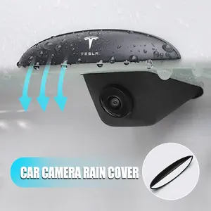 Car Reverse Camera Rain Cover, Waterproof Cover, Abs Rain-Proof Shade Cover for Tesla Model 3 Y S X, Auto Emblems Accessories, Durable Protection