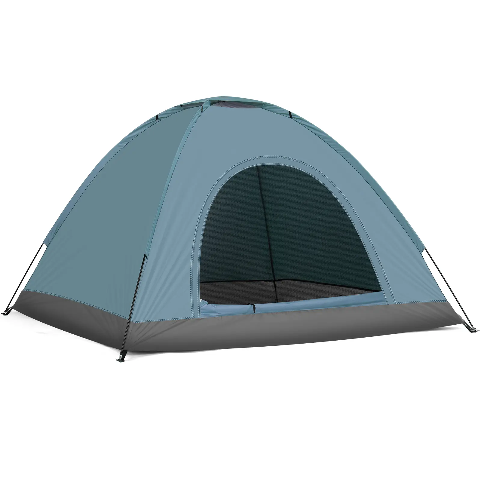 3-4 Person Dome Tent, Lightweight Weatherproofing Polyester Stake-Down Adventure Shelter for Camping and Hiking, Stake-Down Dome Tents, Adventure Dome Tents