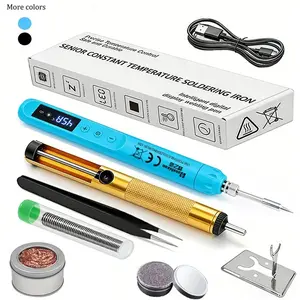 Wireless Soldering Iron Set, USB Rechargeable Portable Wireless Soldering Iron, LCD Digital Temperature Control, Ideal for Home Appliance Repair, DIY Projects