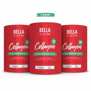 Bella All Natural Collagen Powder Trio (30 servings each)