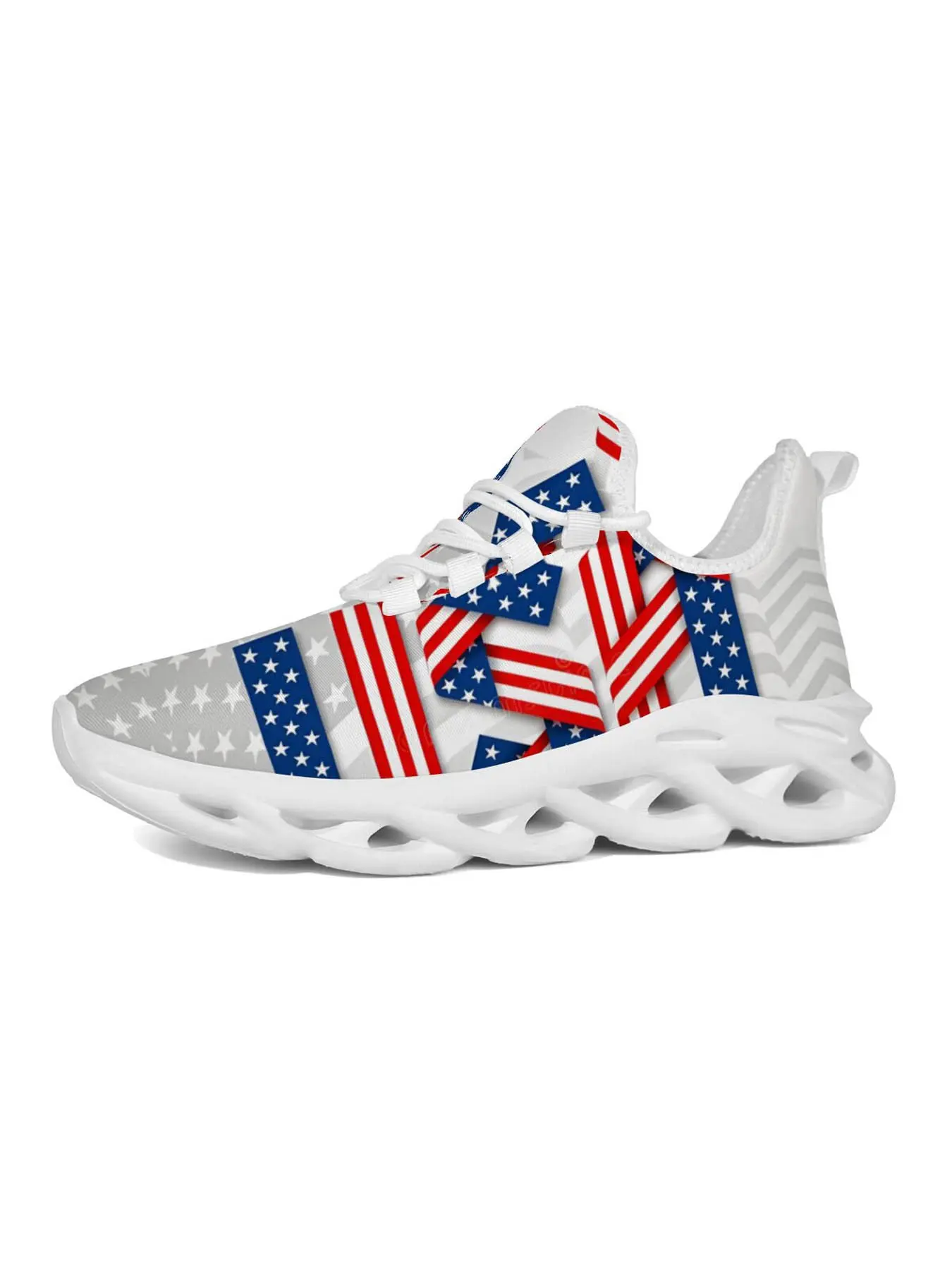 Exclusive Recommendation American Flag Sneakers, Patriotic Print, Breathable Material, Classic Versatile Style, Perfect for Parties & Sports