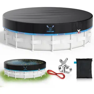 14ft round cover for swimming pool 420d heavy duty oxford fabric uv resistant cold keeps out debris