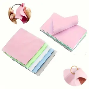 20pcs Jewelry Cleaning Cloths, 10 & 10, Dual-Sided Velvet Polisher for & Silver Color, Reusable Ornament Cleaner
