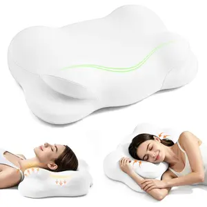 Sleep Pillow, Memory Cloud Pillow, Ergonomic Pillows for Neck Pain Relief with Breathable Pillowcase, 3 Sleep Zones, 2 Types of Neck Support, Suitable for Back/Side/Stomach Sleeping