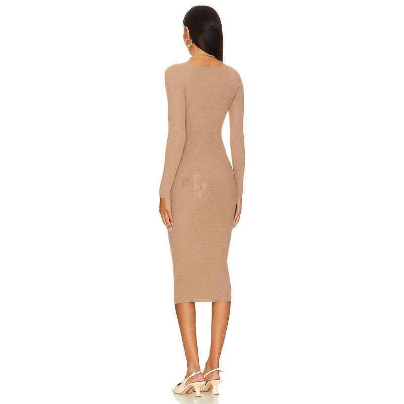 LPA Auburn Sweater Dress in Chocolate