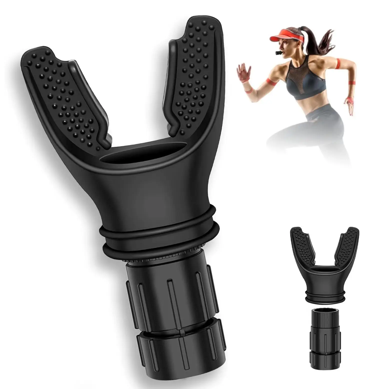 Running Breathing Trainer Device-2 Pack, Lung Breathing Trainer, Breathing Exercise Device, Running Supplies, Mini Breathing Training Equipment, Breat