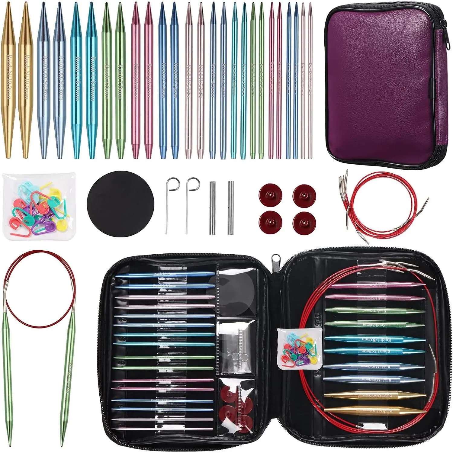 13 Pairs of Interchangeable Circular Knitting Set 13 Pairs of Interchangeable Circular Knitting Set
